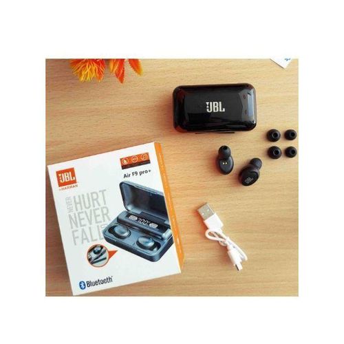 Jbl Earbuds Air F9 Pro + HIFI Quality Bass Improved Bluetooth 5.2 in Black -Buy Now
