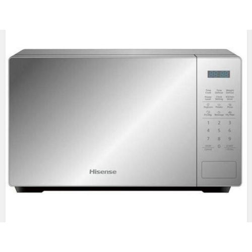 Hisense Digital Microwave Oven, 20 Litre - Mirror Silver
