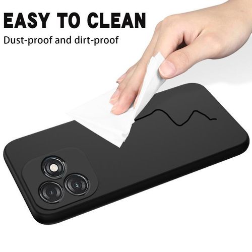 Tecno Spark 20 Luxury Soft Rubber Liquid Silicone Skin Touch Feel Cover Case Black
