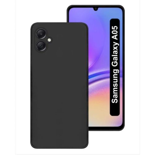 Samsung Galaxy A05, Luxury Soft Liquid Silicone Skin Touch Feel Cover Case Black