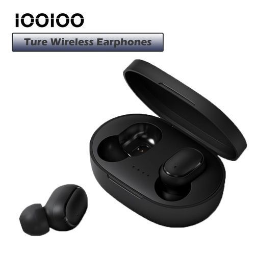 IOOIOO Wireless Bluetooth Earphones Headphones HiFi Stereo In Ear With Mic, USB-C Charging Case, IP4 Waterproof Headset For Sports - Black