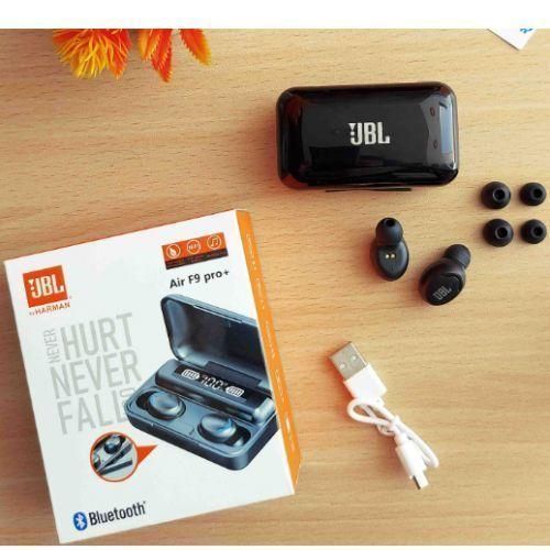 Jbl Air F9 Pro + Pure Bass Bluetooth Earbuds With Power Bank - Black
