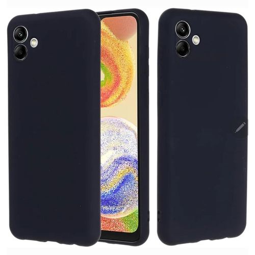 Samsung Galaxy A04 A04e Luxury Soft Liquid Silicone Skin Touch Feel Cover Case Black