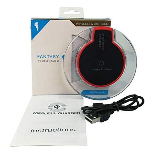 Fantasy Wireless Charger Compatible With Apple, Google, Samsung, HTC, And All Wireless Charging Cellphones -Black