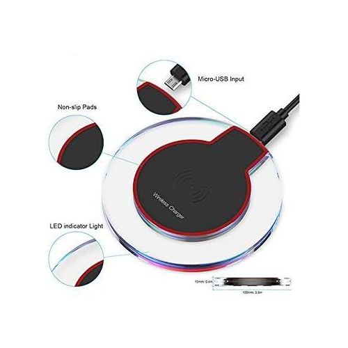 Fantasy Wireless Charger Compatible With Apple, Google, Samsung, HTC, And All Wireless Charging Cellphones -Black