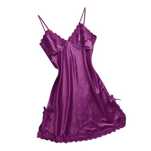 Ladies Sexy Chemise Nightgown Satin Sleepwear Underdress Sexy Lingerie