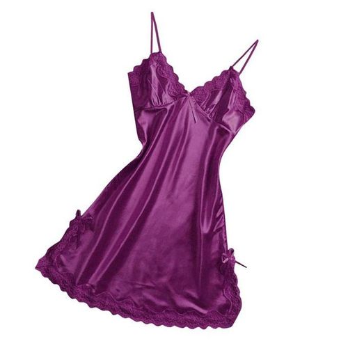 Ladies Sexy Chemise Nightgown Satin Sleepwear Underdress Sexy Lingerie