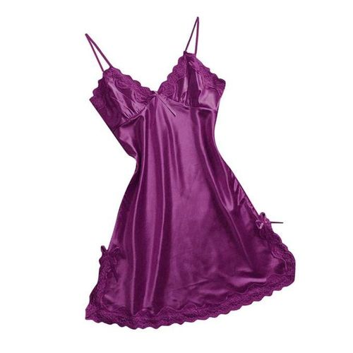 Ladies Sexy Chemise Nightgown Satin Sleepwear Underdress Sexy Lingerie