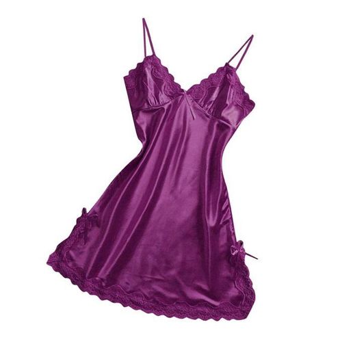 Ladies Sexy Chemise Nightgown Satin Sleepwear Underdress Sexy Lingerie