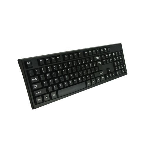 Wireless Keyboard & Mouse Clavier Combo - Black.