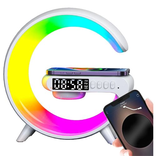 Lecoo Multifunctional Wireless Fast Charging Speaker - White