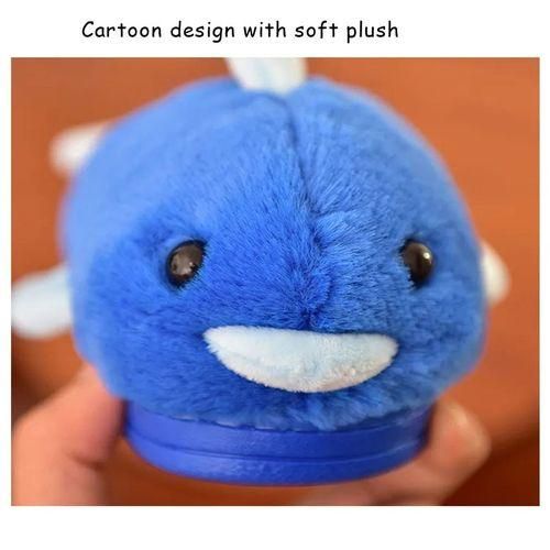 Children's Winter Blue Dolphin Furry Slippers