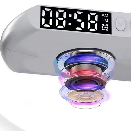 Lecoo Multifunctional Wireless Fast Charging Speaker - White