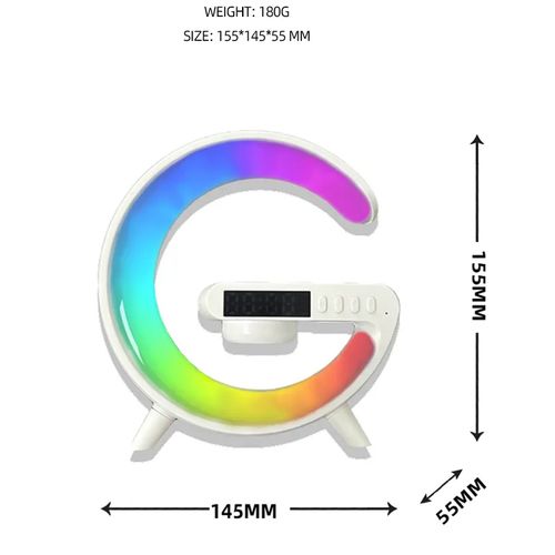 Lecoo Multifunctional Wireless Fast Charging Speaker - White