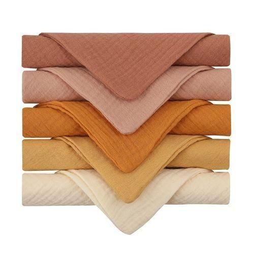 5pcs Square Face Towel Handkerchief Burp Cloths 30x30cm