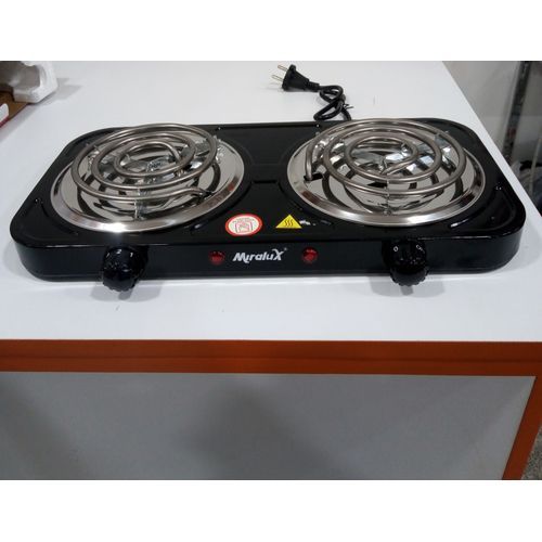 Quality Electric Hotplate With Two Coils-Black