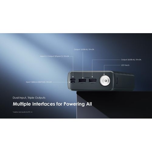 Oraimo 15W 30000MaH PowerBox 300 Lit - Black