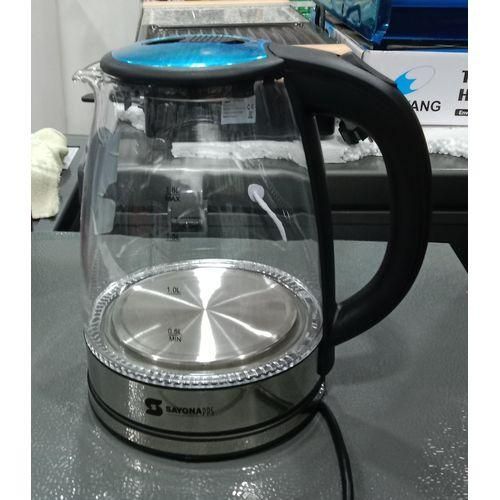 Sayonapps Electric Glass Kettle With Borosilicate Glass Of 1.8 Liters-Transparent