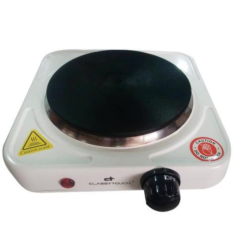 Quality Electric Hotplate With Single Burner-White
