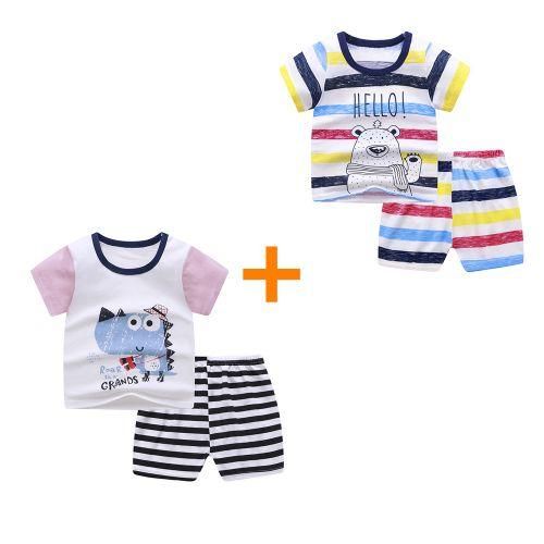 2Sets Outfits Cotton Animal Sports Suit Set For Newborn Baby