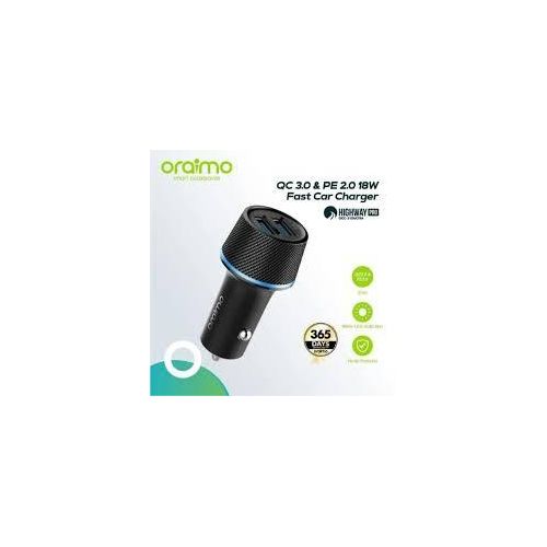 Oraimo Car Phone Charger OCC-21D – Black (1 YR WRNTY)