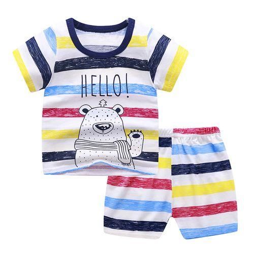 2Sets Outfits Cotton Animal Sports Suit Set For Newborn Baby