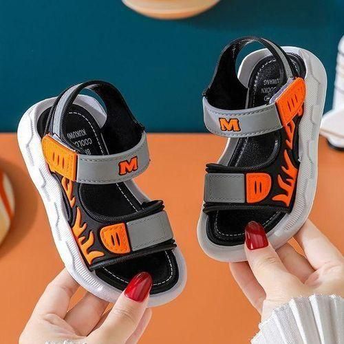 Summer Children Canvas Sandals Boys Girls Sandals Soft Soled AntiSlip Children Kids Shoes Summer Beach Sandals Blue
