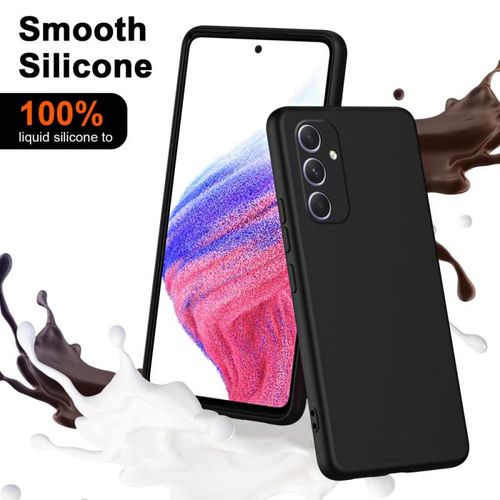 Samsung Galaxy A55 Luxury Soft Rubber Liquid Silicone Skin Touch Feel Cover Case Black