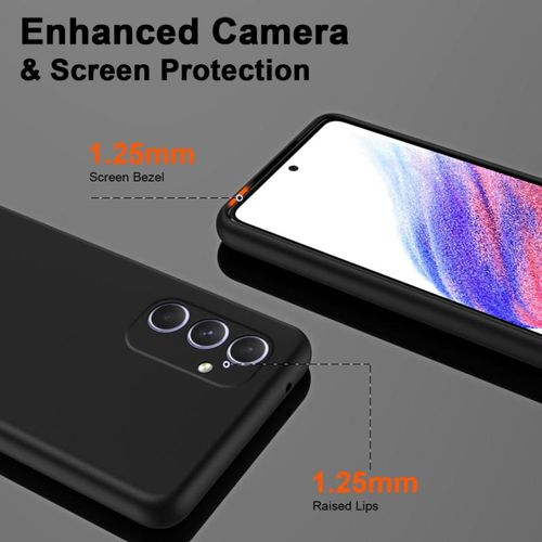 Samsung Galaxy A55 Luxury Soft Rubber Liquid Silicone Skin Touch Feel Cover Case Black