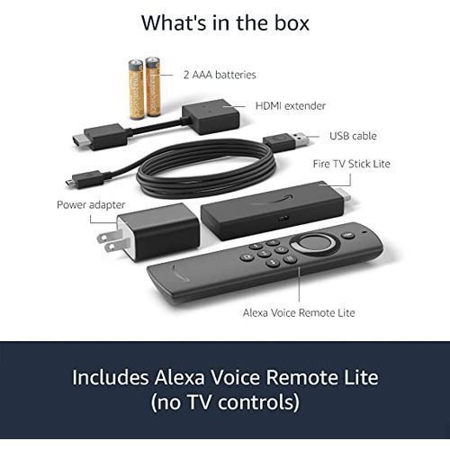 Fire TV Stick Lite with Alexa Voice Remote Lite HD streaming Device - Black