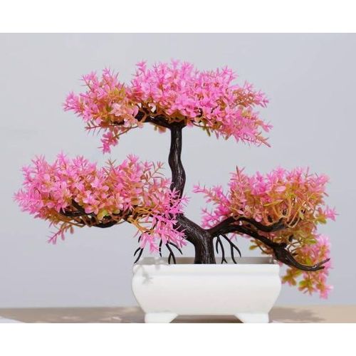 1 Pc Artificial Bonsai Flower Tree with Designer Pot for Home Decor