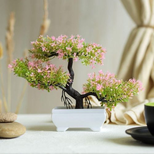 1 Pc Artificial Bonsai Flower Tree with Designer Pot for Home Decor