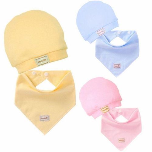 Kids Hat  Ap With Bibs  Andy Solid  Olors Neutral  Otton Hats Born Baby Hat Bibs Toddler Infant  Aps Boys Gi S Baby Beanies 1p S-yellow-bib