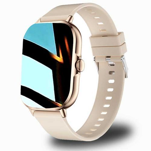2.09 Smart Watch Full Touch Screen - Health Check Gold&Cream
