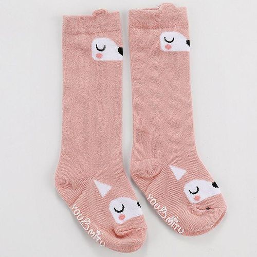 MT Winter Warm Newborn Baby Socks Over Knee High Cartoon Animals Stockings-Pink-2-4 Years