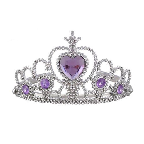 Woman Wedding Faux Rhine Tiara Crown Headband Silver