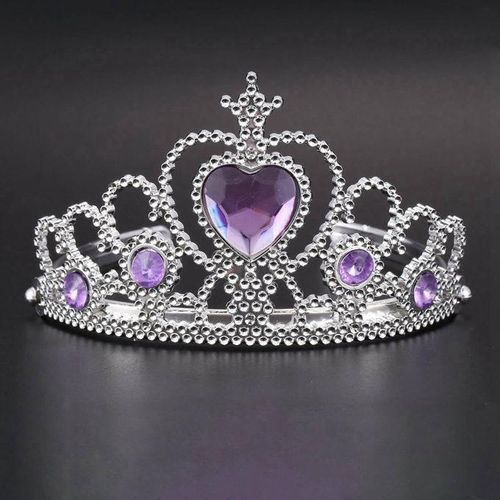 Woman Wedding Faux Rhine Tiara Crown Headband Silver
