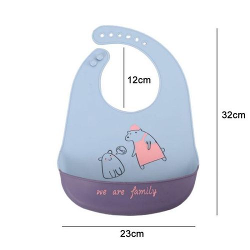 Baby Waterproof Silicone Bib, Pattern: Orange