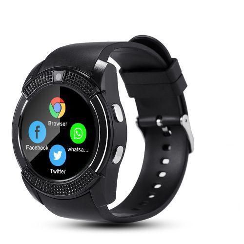 Unisex Advanced Multi-functional Touch Screen Bluetooth Smartwatch - Black