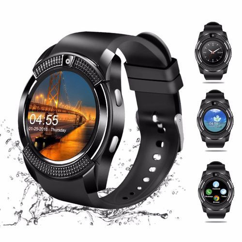 Unisex Advanced Multi-functional Touch Screen Bluetooth Smartwatch - Black