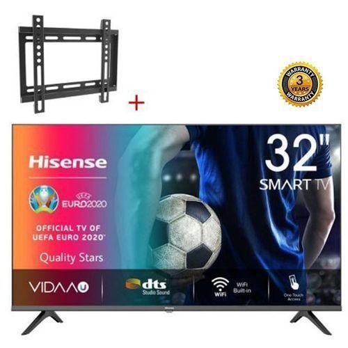 Hisense 32" Smart TV Series, Netflix, YouTube Streaming + Free Wall Mount Bracket - Black