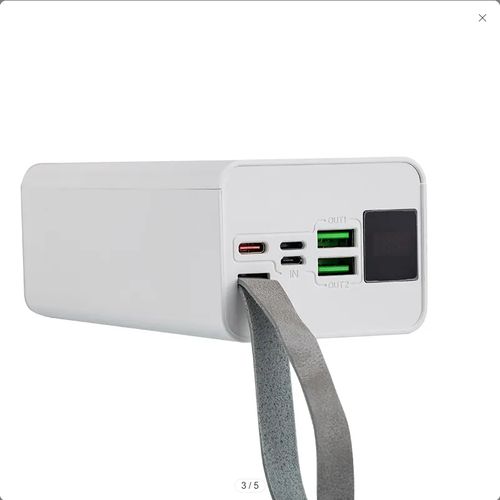 40000mAh Power Bank Fast Charging Safe Polymer Battery 22.5W-White