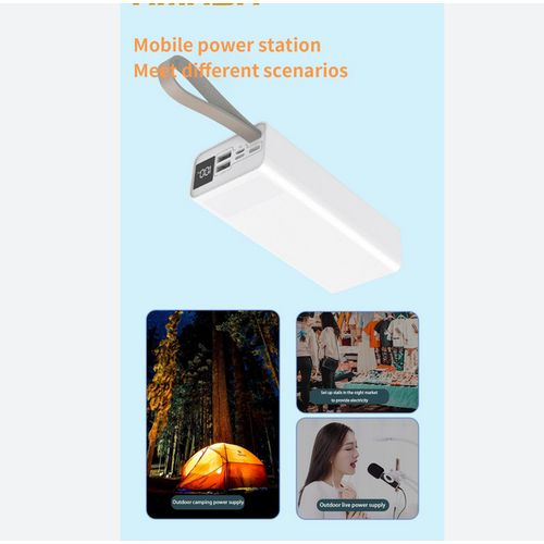 40000mAh Power Bank Fast Charging Safe Polymer Battery 22.5W-White