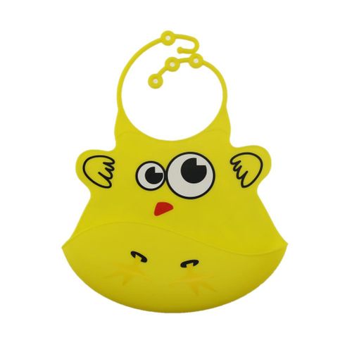 Waterproof Silicone Feeding Bib with Rice Catcher Pocket Baby Saliva Towel Newborn Aprons New,Yellow NO5112