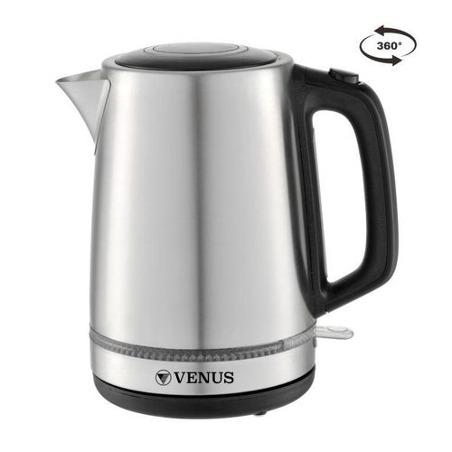Venus 1.8Liters Capacity Stainless Steel Cordless Concealed Kettle - VCK1877- Silver- 01 Year Warranty