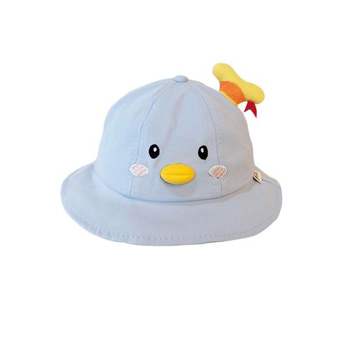 Unisex Duck Embroidered Bucket Hat with 3D Mouth Packable Fashion Fisherman Cap with Strap Summer Supply,Blue NO5111
