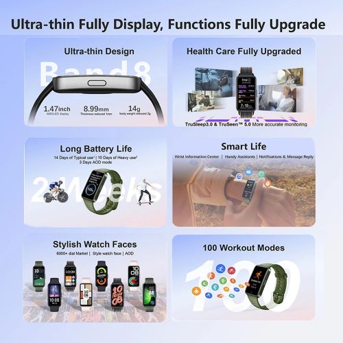 Huawei Band 8 1.47'' AMOLED Screen Smart Band - Black
