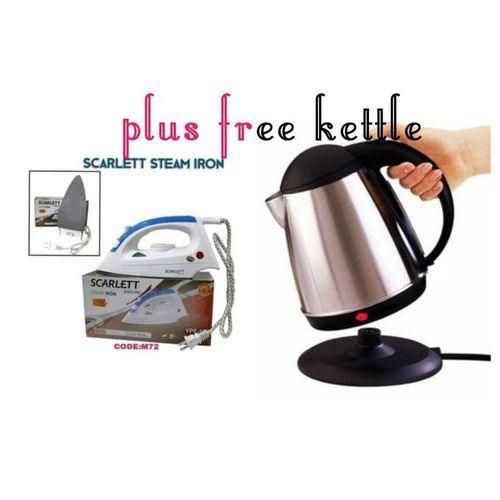 Scarlet Steam Iron Box And FREE Kettle