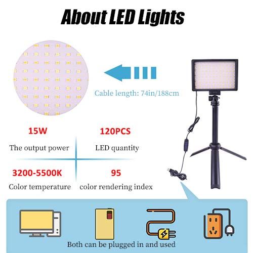 LED Professional Photography Light, Mobile Live Streaming Fill Light, Beauty Light