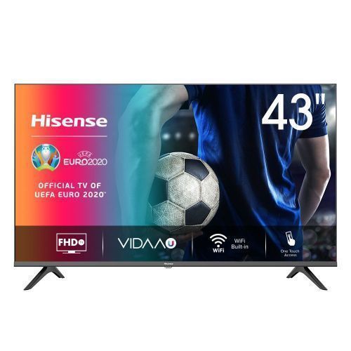 43" Frameless Flat Screen Genuine Smart TV - Black